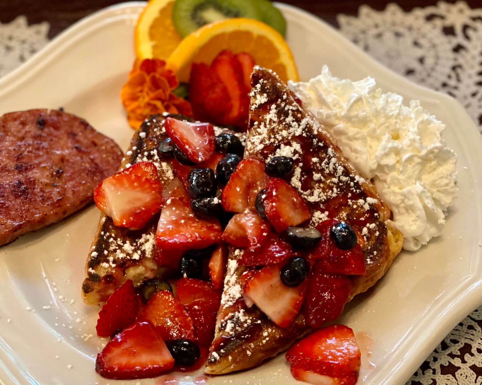 Good Morning! Recipe Blog: Holden House Stuffed French Toast with Berry Sauce