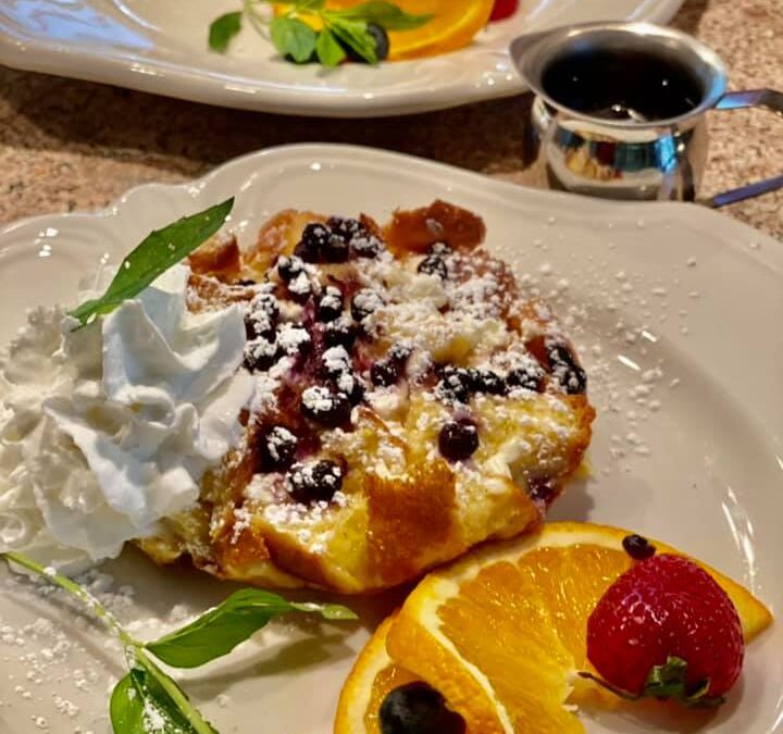 Lemony Blueberry Baked French Toast